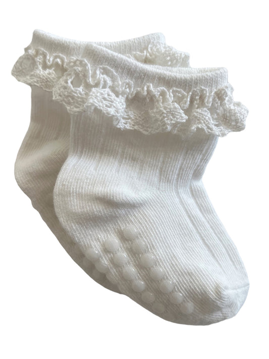 Everyday Ruffle Socks, White