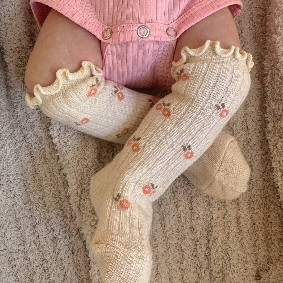 Cute Fruit Ruffle Ankle Socks For Women - Strawberry, Cherry, Watermelon Fun Novelty Crew Socks