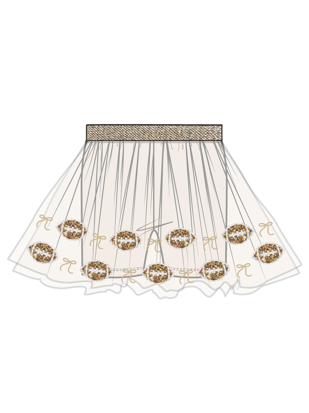 Tutu Skirt with Bike Shorts, Football