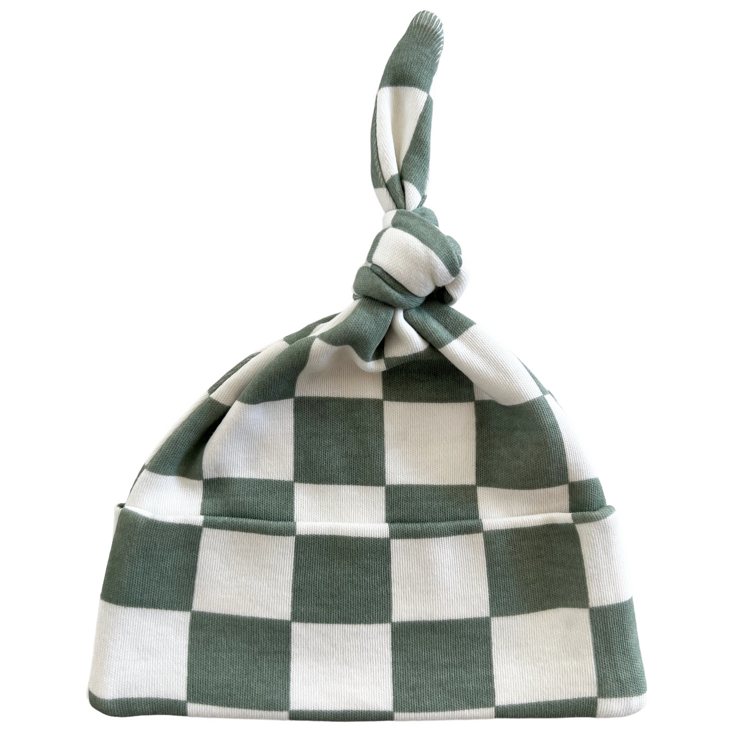 Matcha Milkshake Checkerboard / Organic Beanie
