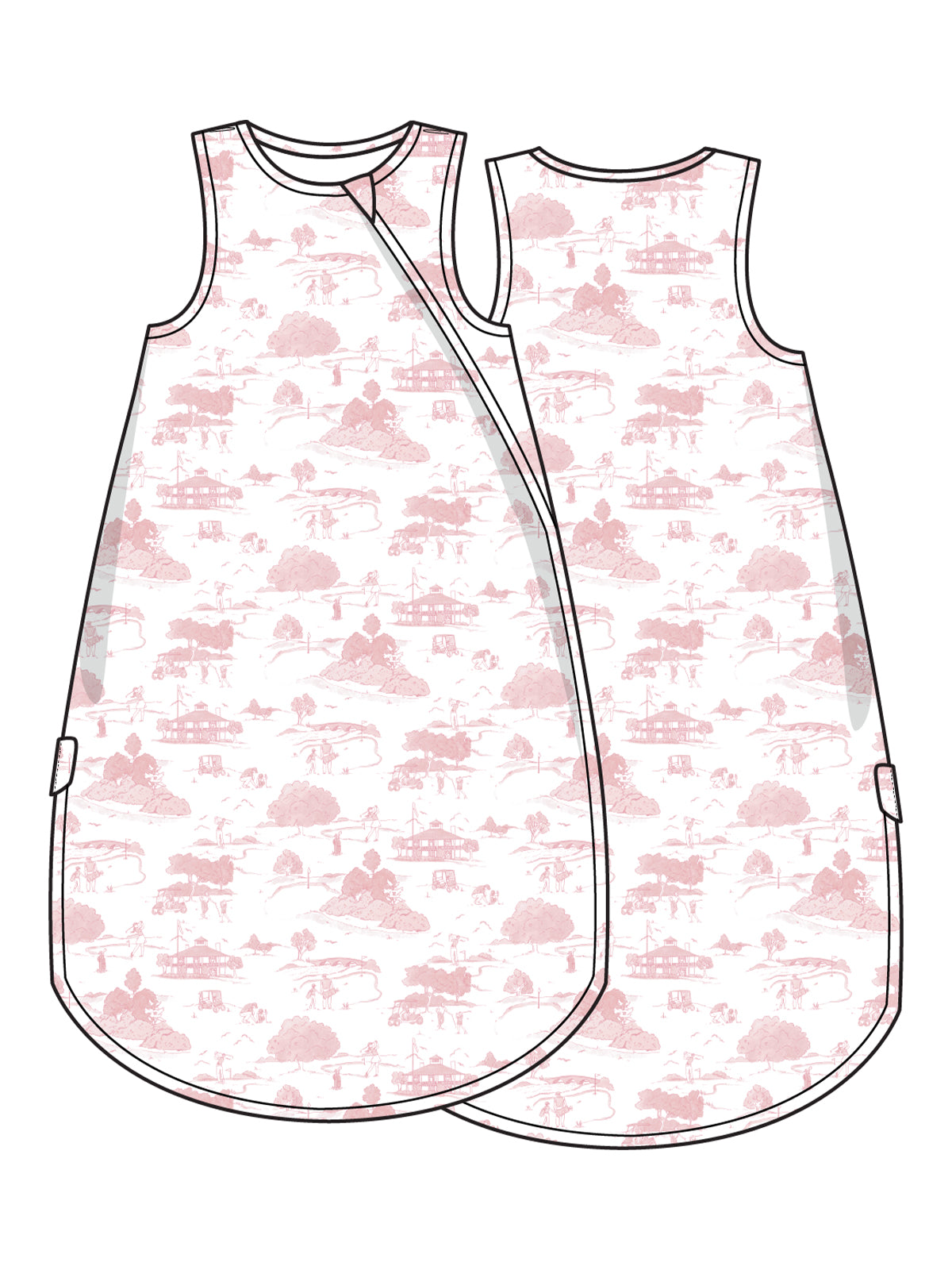 Sleep Bag, Golf Toile Pink