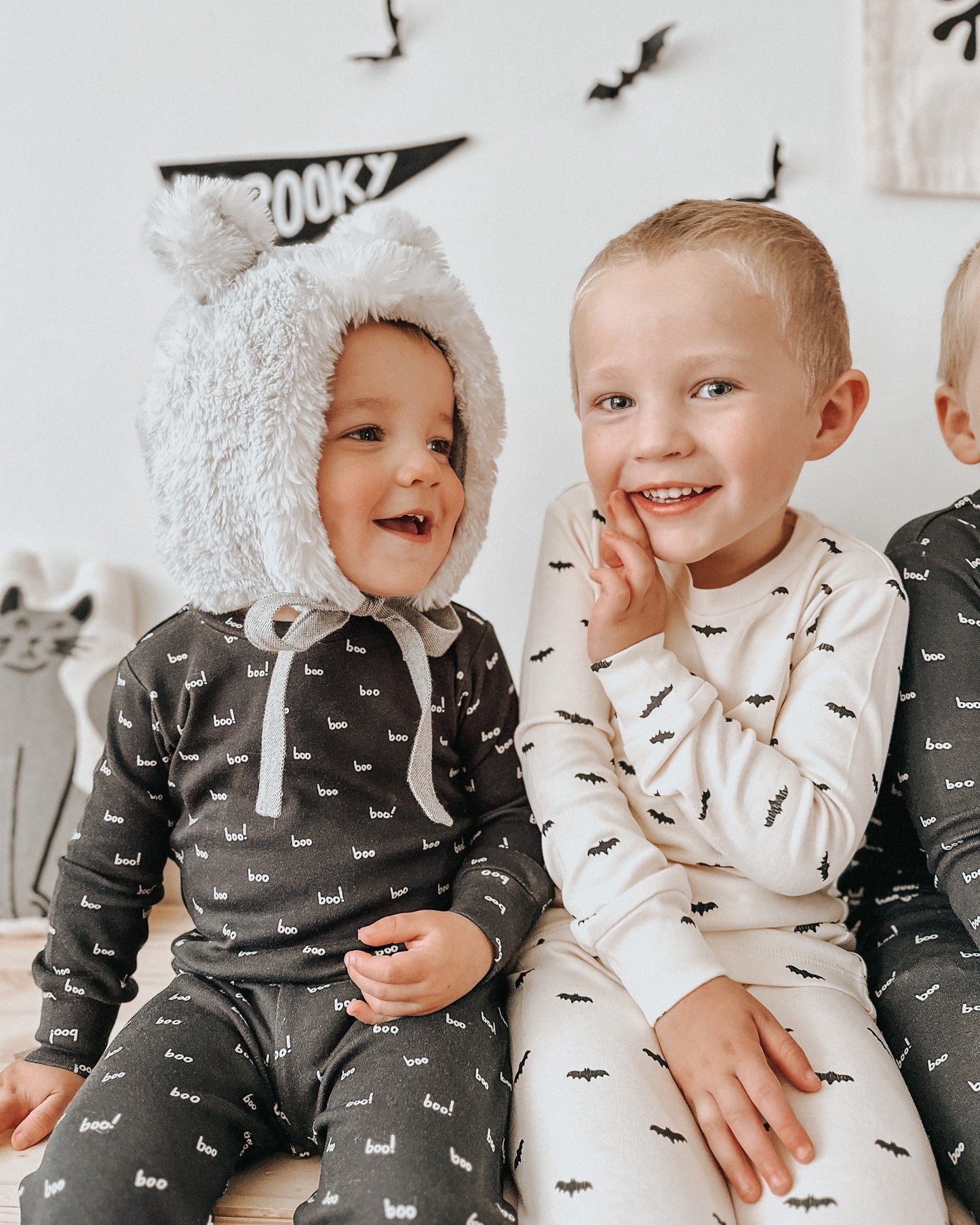 Organic Long Sleeve Pajama Set, Bats