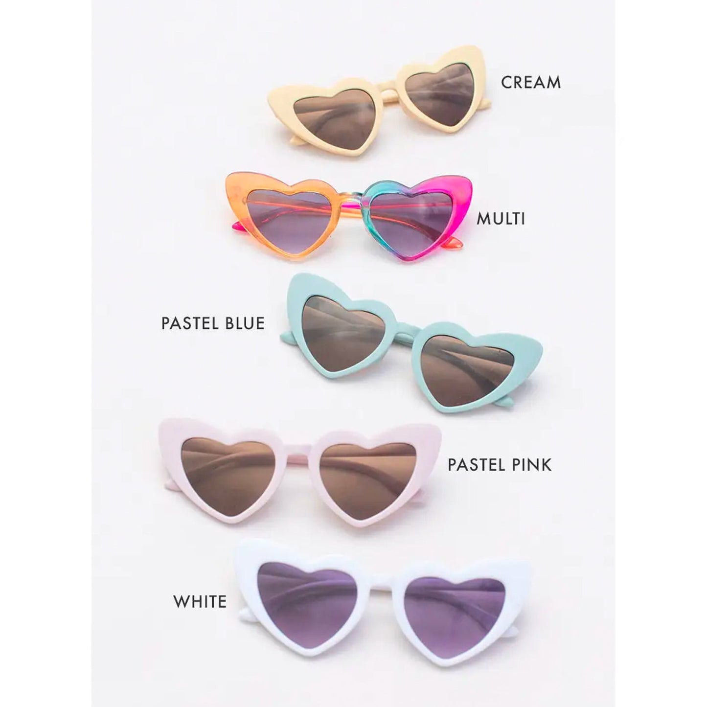 Kids Heart Sunglasses, Pastel Pink