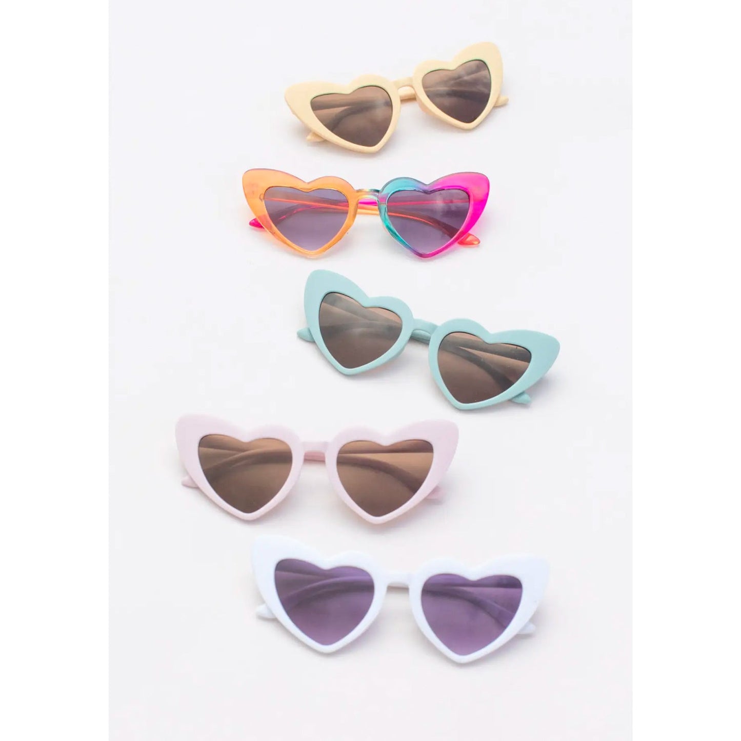 Kids Heart Sunglasses, Pastel Pink