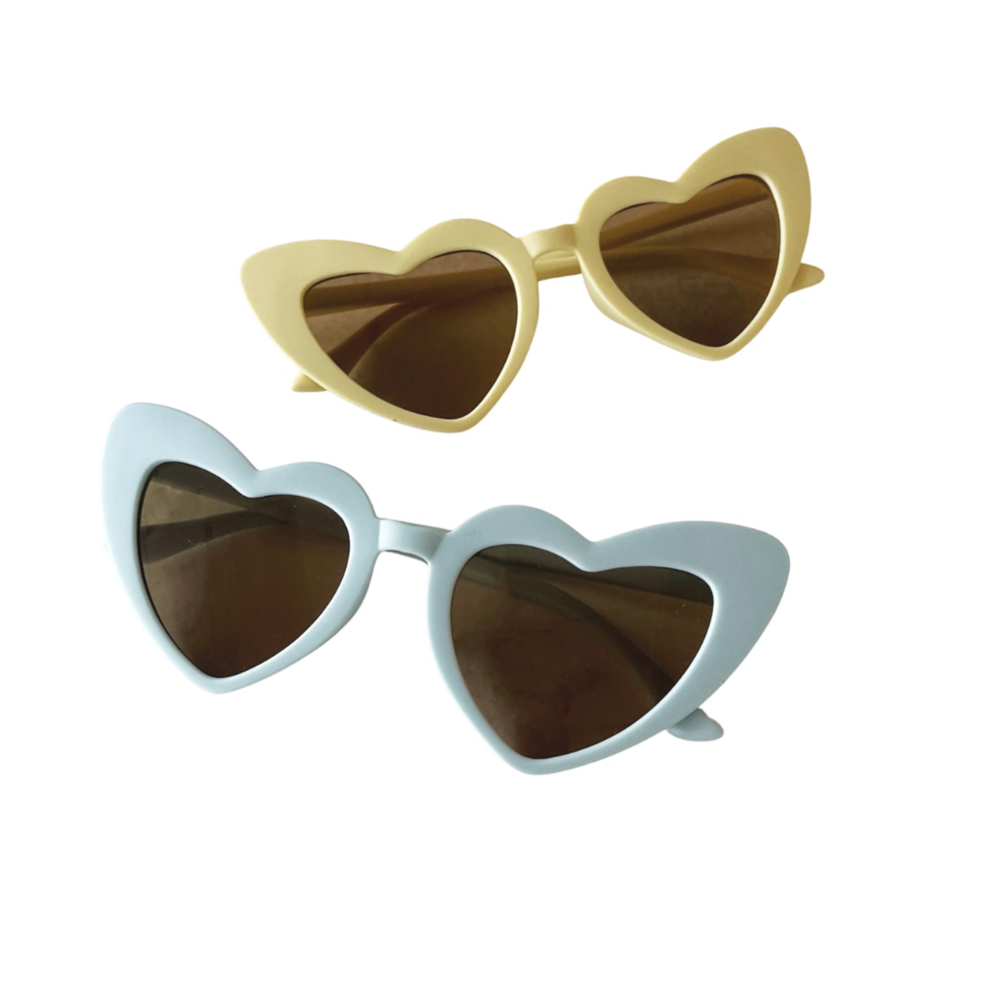 Kids Heart Sunglasses, Pastel Yellow