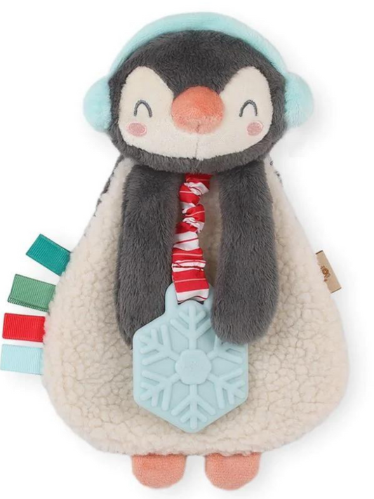 Itzy Lovey™ Plush Teether Toy, Holiday Penguin
