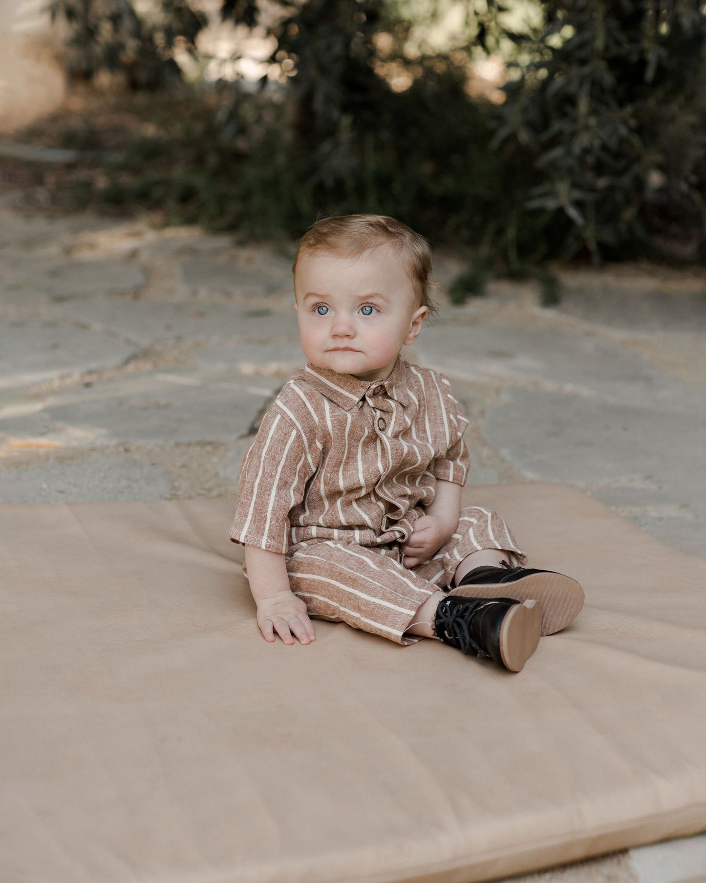 Rylee & Cru Rhett Jumpsuit, Cedar Pinstripe