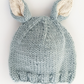 Knit Bunny Hat, Blue