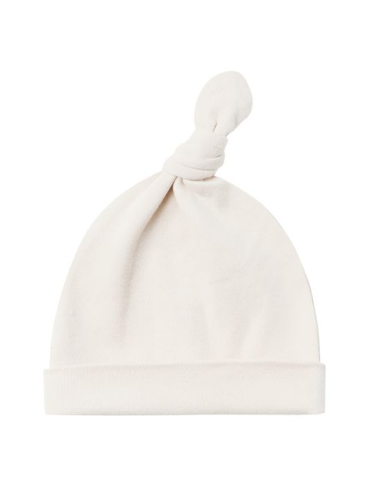 Knotted Baby Hat, Ivory