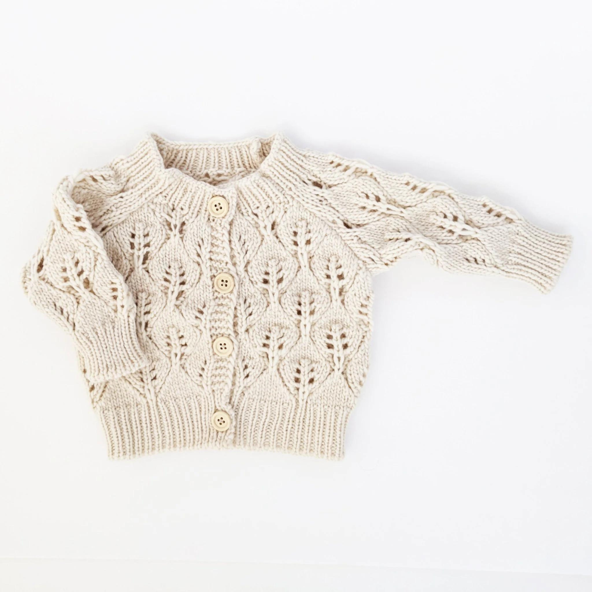 Eaphi u neck leaf pattern knit best ベージュ ◉新品EAPHI 新品LEAF PATTERN OVER KNIT