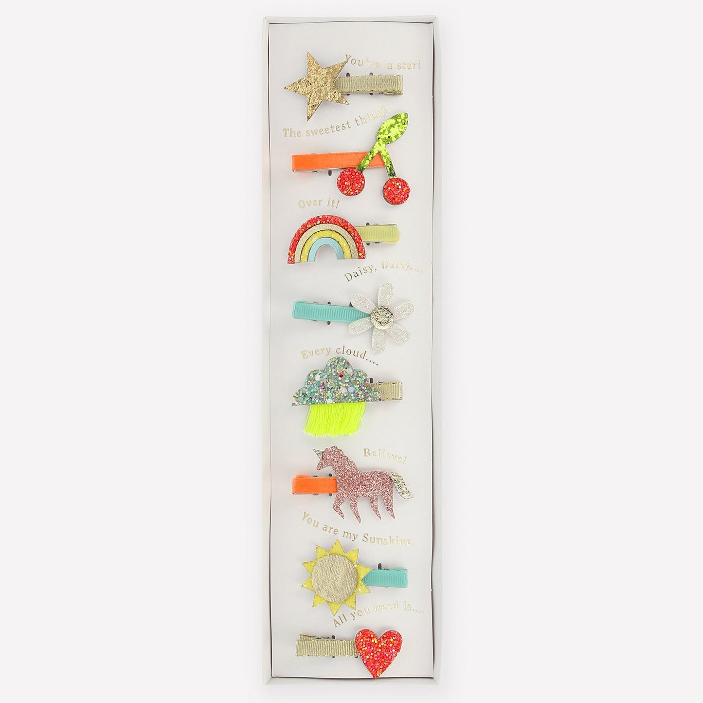 Glitter Icon Hair Clips