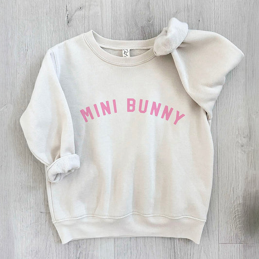 Mini Bunny Toddler Graphic Sweatshirt, Heather Dust