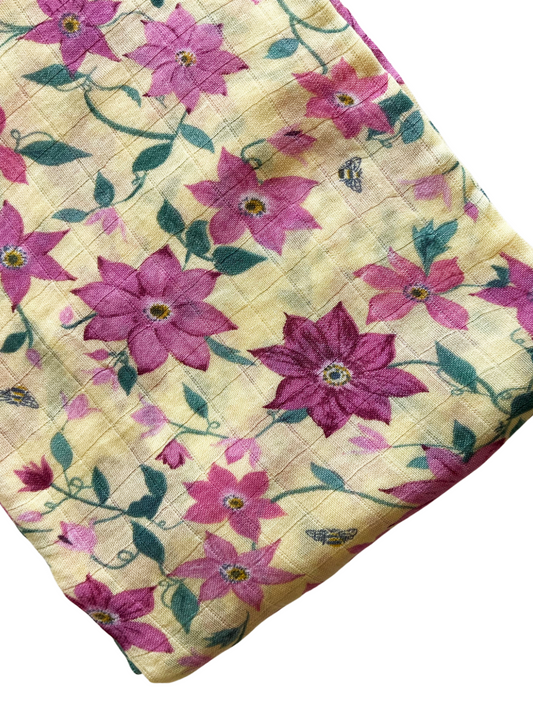 Muslin Swaddle, Clematis