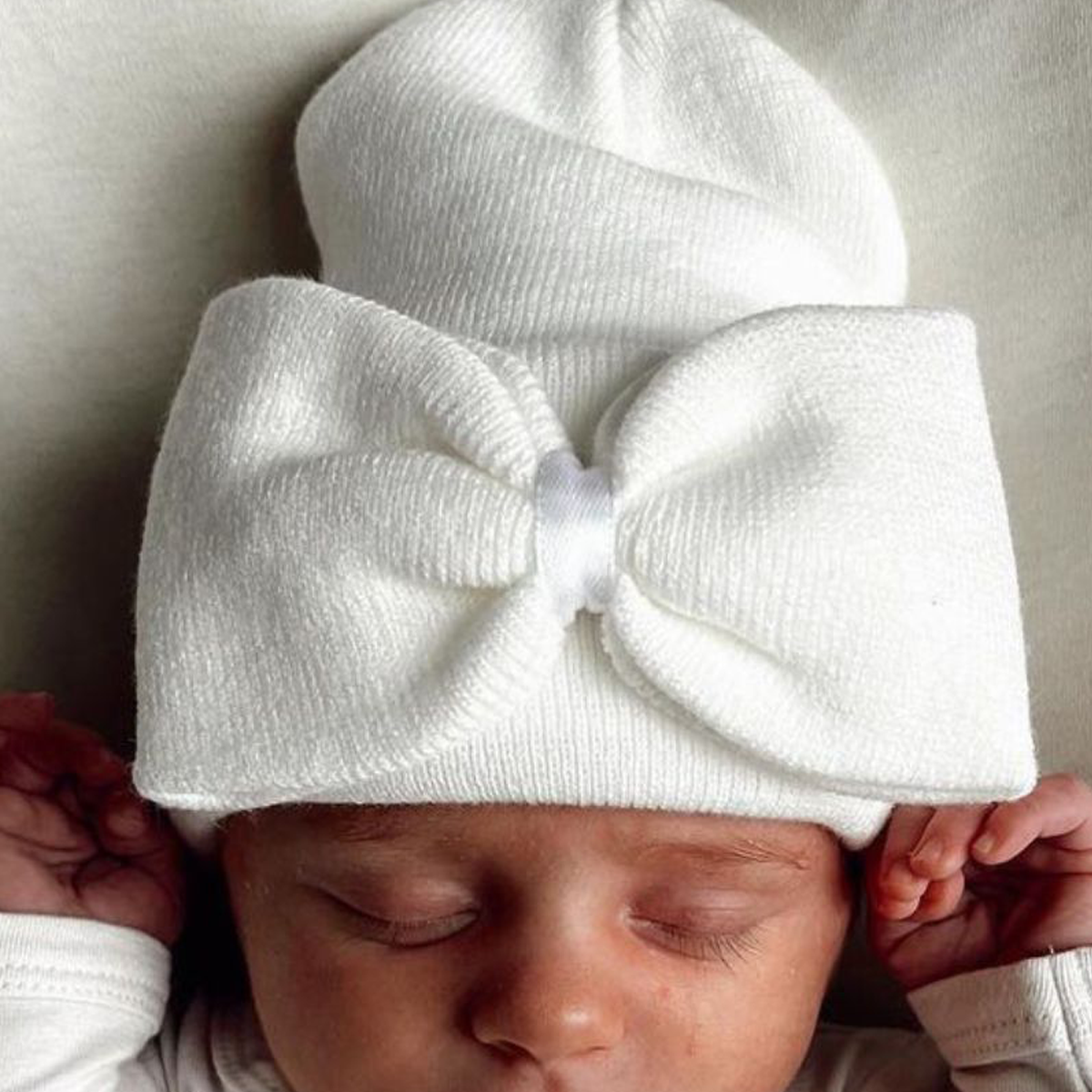 Baby cap with bow online