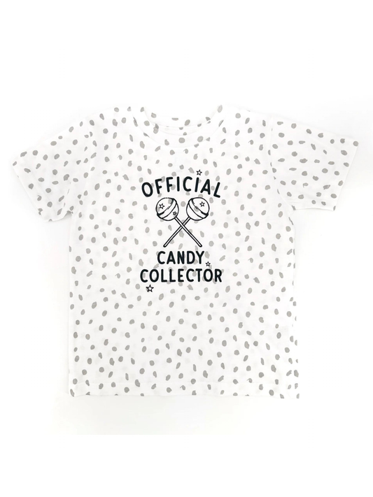 Official Candy Collector Kids Tee, White Dots