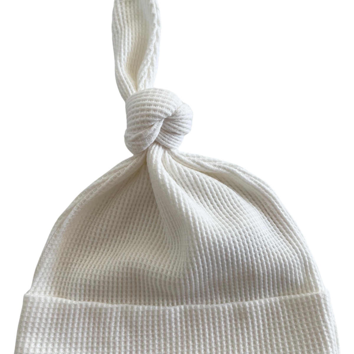 Organic Waffle Knot Beanie, Winter White – SpearmintLOVE