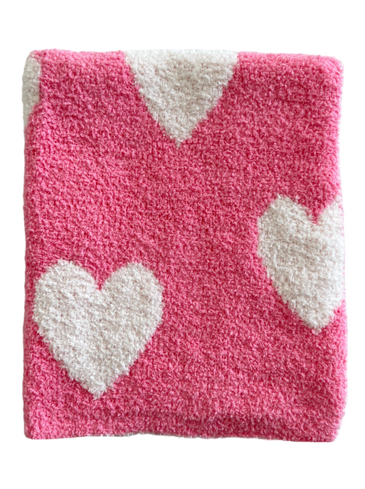 Phufy™ Bliss Mini Blanket, Pink Heart