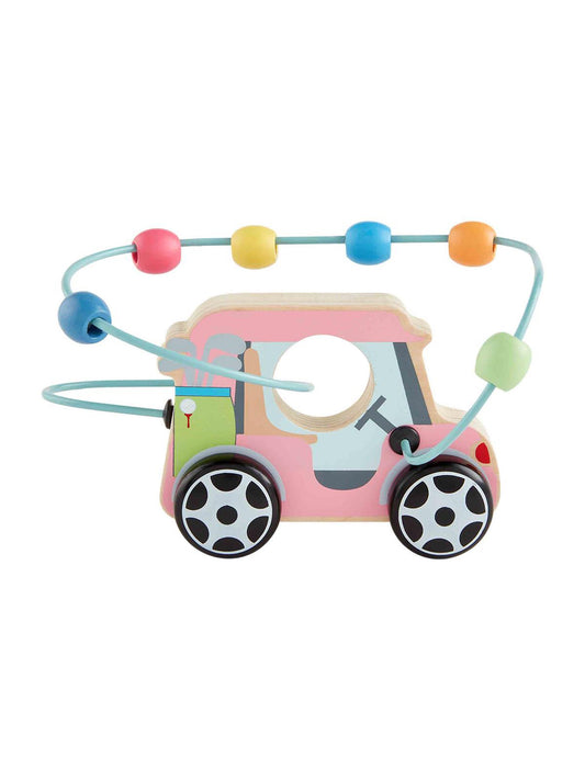Pink Golf Cart Wooden Abacus Toy