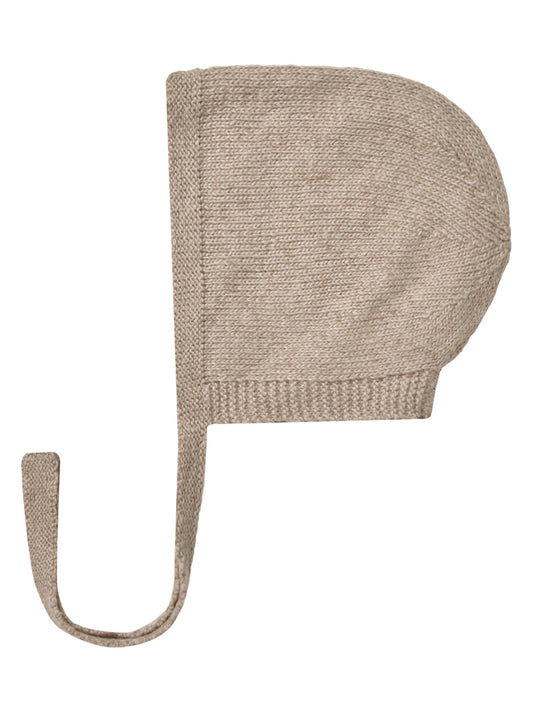 Organic Knit Bonnet, Heathered Oat