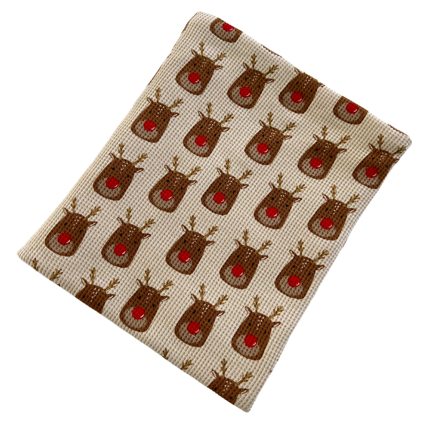 Organic Cotton Waffle Swaddle, Reindeer