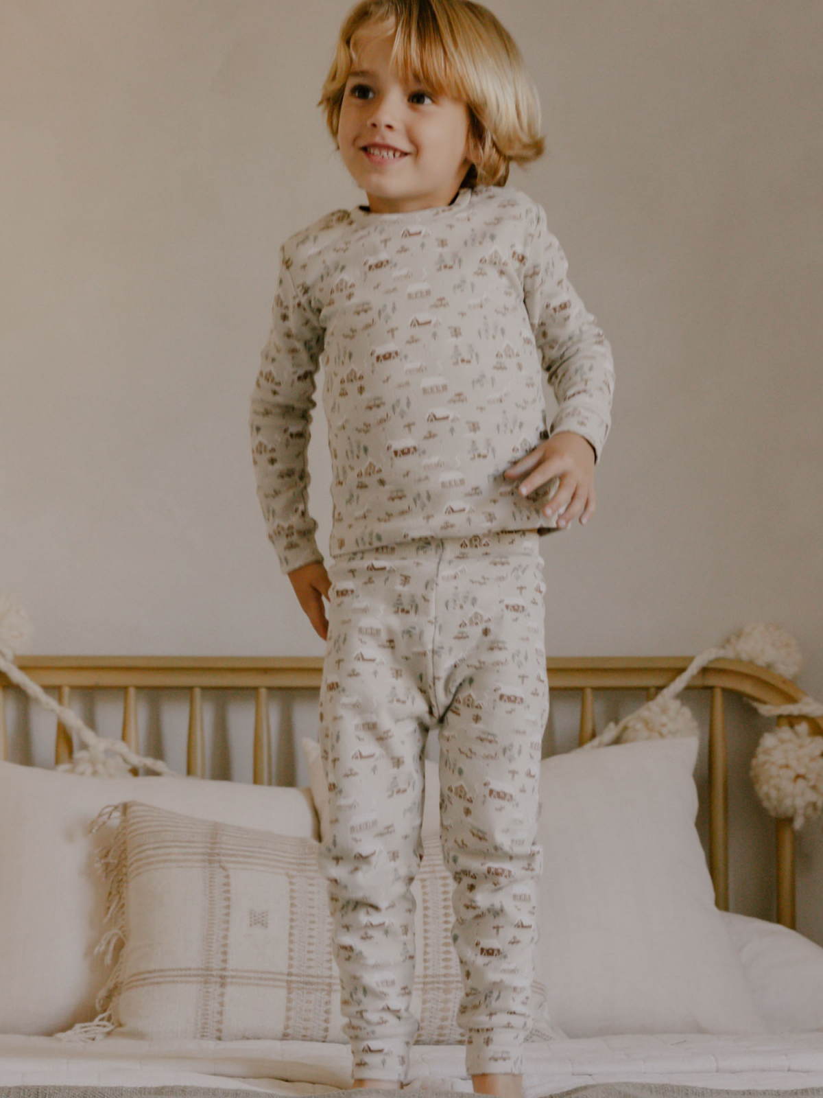 Rylee & Cru Long Sleeve Pajama Set, North Pole