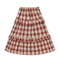 Rylee & Cru Ruffled Midi Skirt, Ruby Plaid