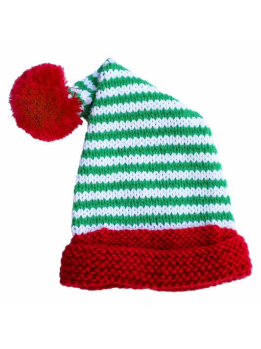 Santa Knit Hat, Peppermint Twist