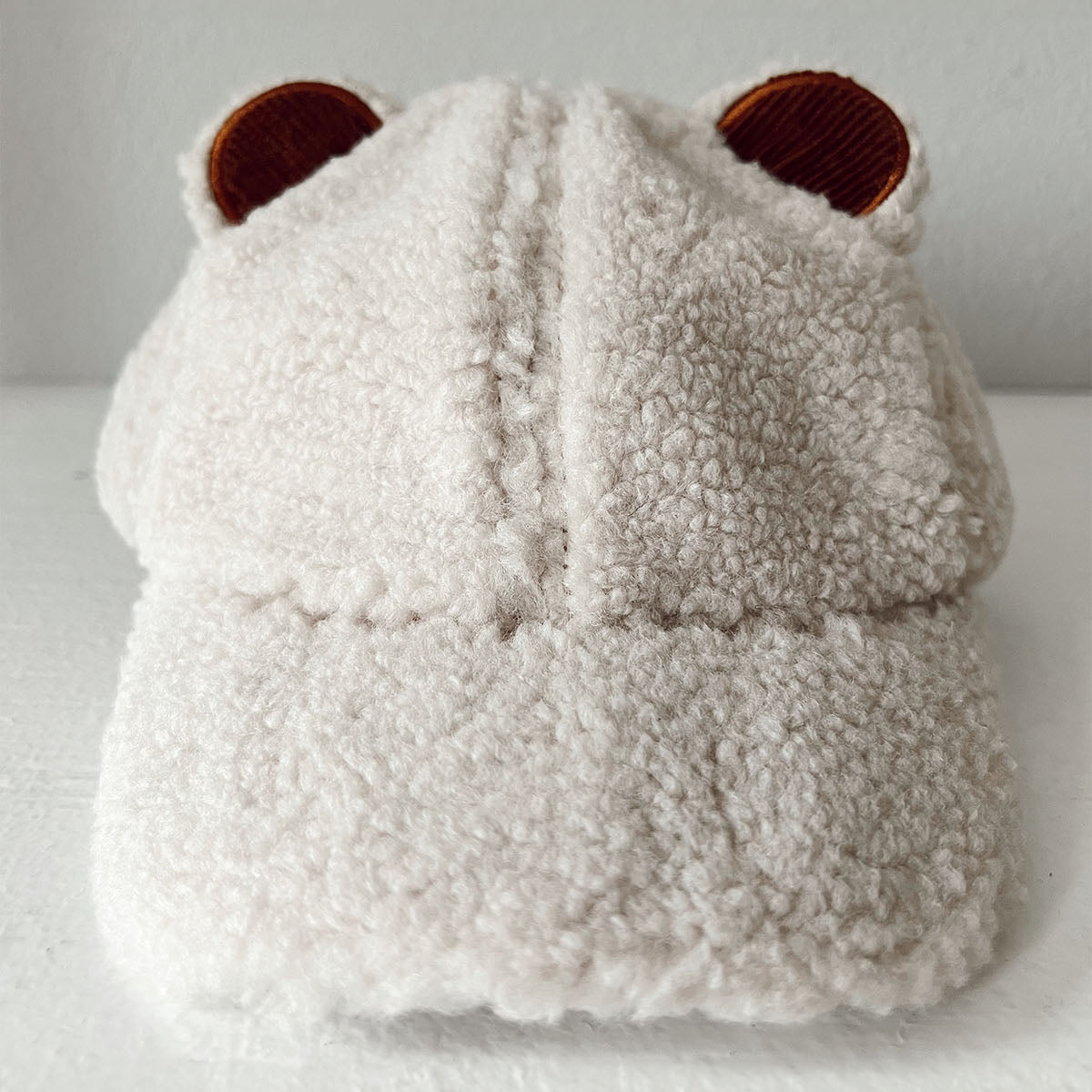 Bear ears hat fuzzy white cream NWT Cute Fuzzy Bear Ear Beanie Hat for Women Skin-Friendly Plush  main image 4