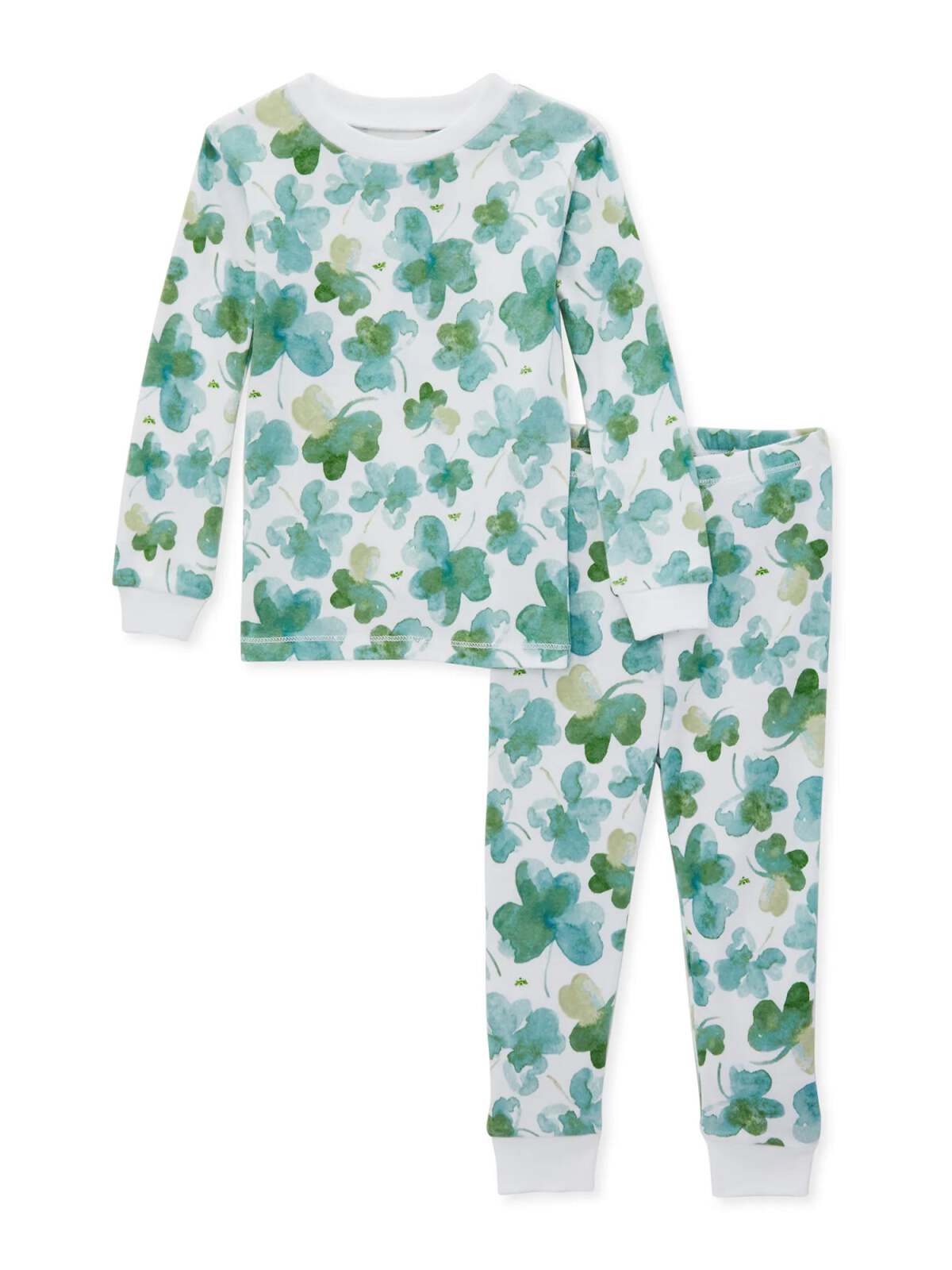 St Patrick s Day Organic 2 Piece Pajama Set Cutest Clover SpearmintLOVE