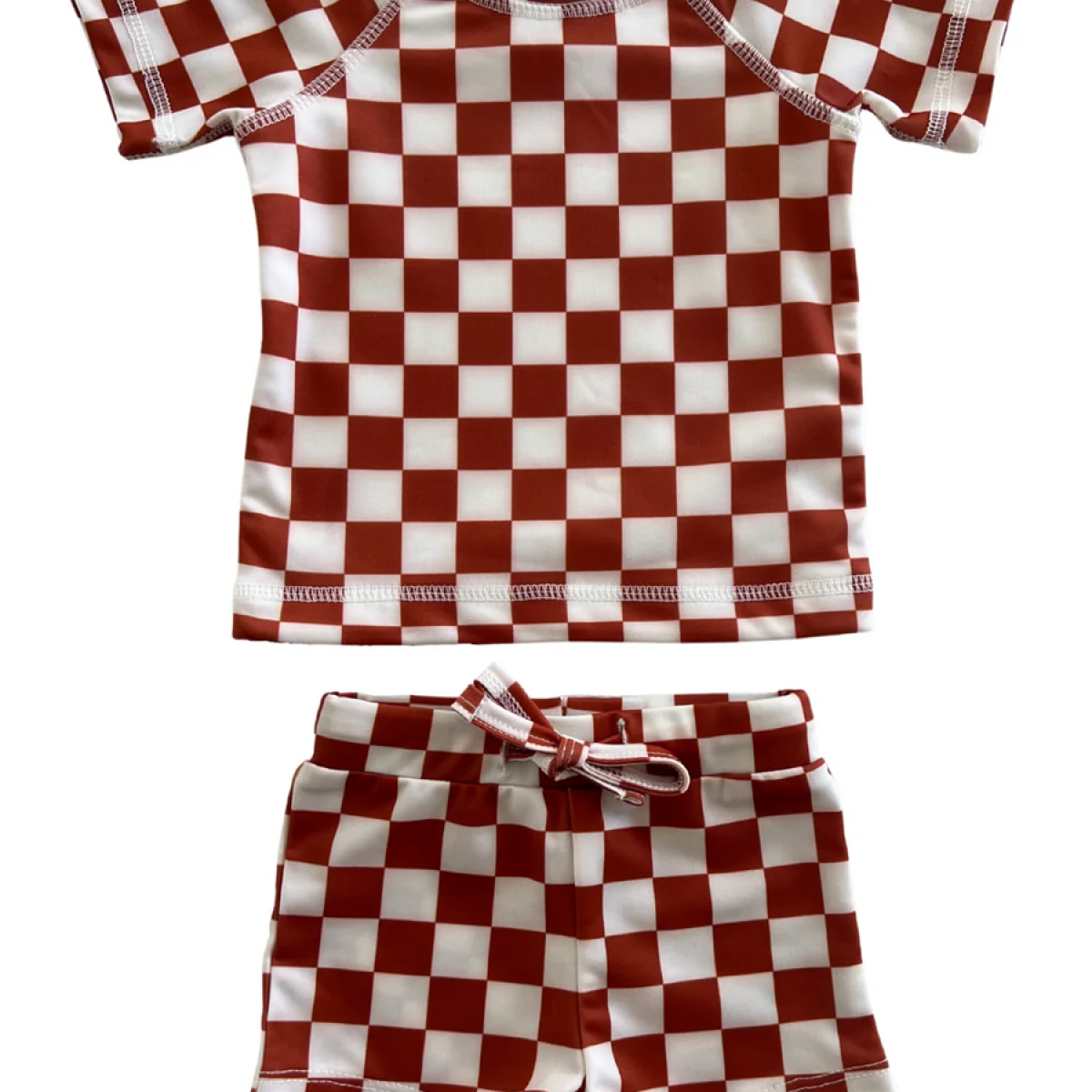 Stracciatella Checkerboard / Cove Rashguard Set / UPF 50+