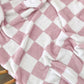 Phufy® Bliss Checker Blanket, Strawberry