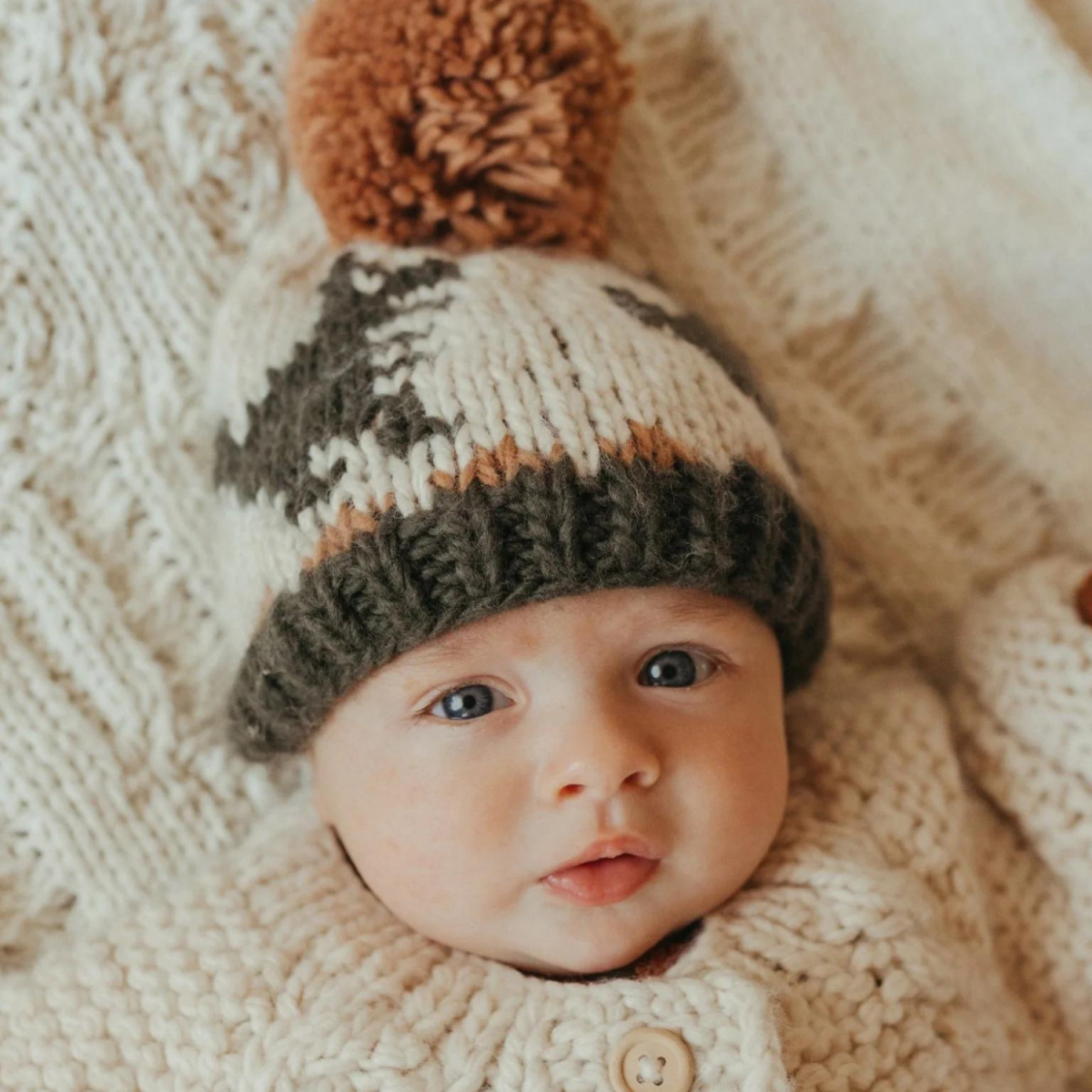 T-Rex Loden Green Knit Pom Hat – SpearmintLOVE