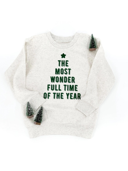 The Most Wonder Full Time Of The Year Kids Christmas Sweatshirt