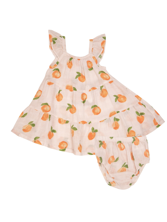 Twirly Sundress & Bloomer, Peaches