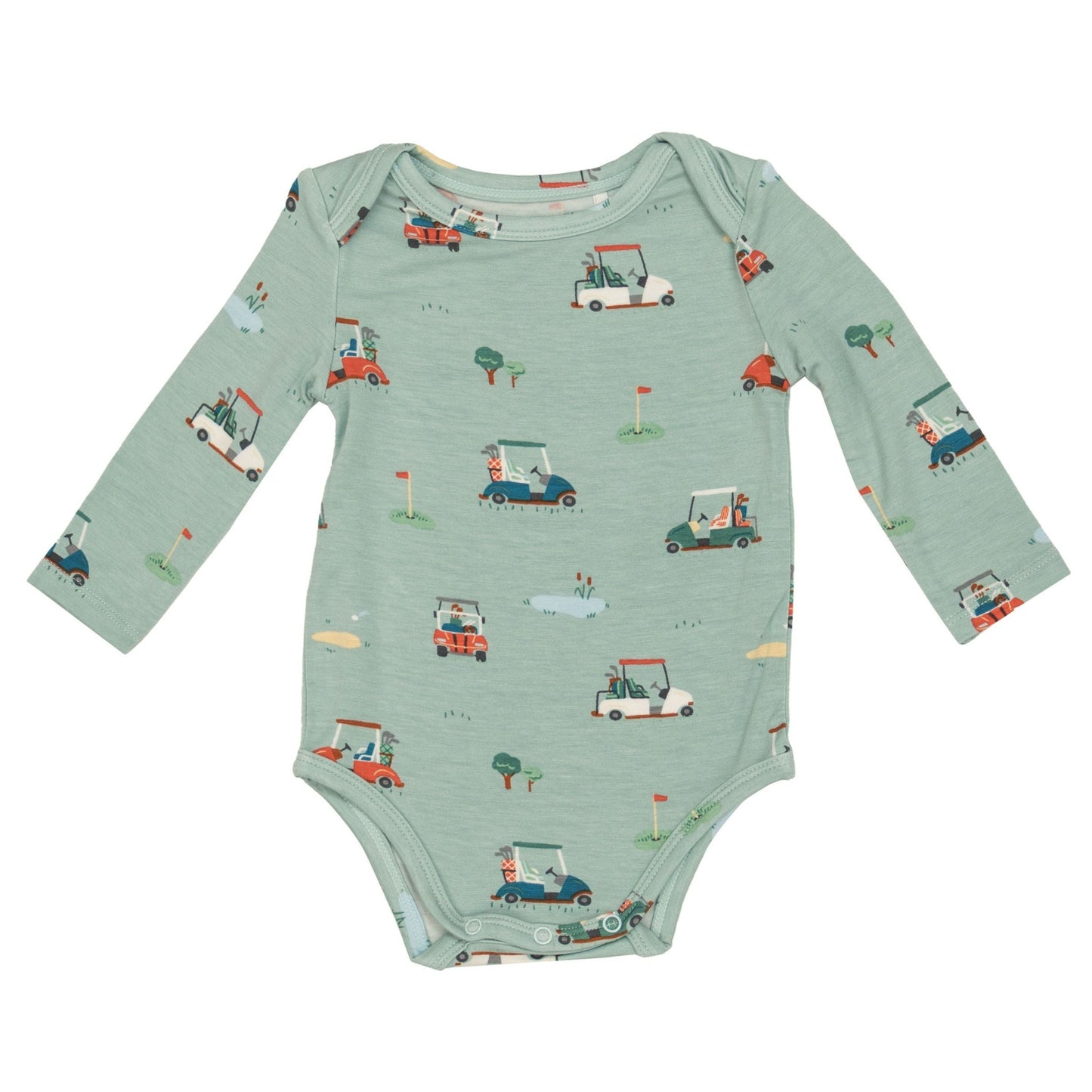 Long Sleeve Bodysuit, Golf Carts Green