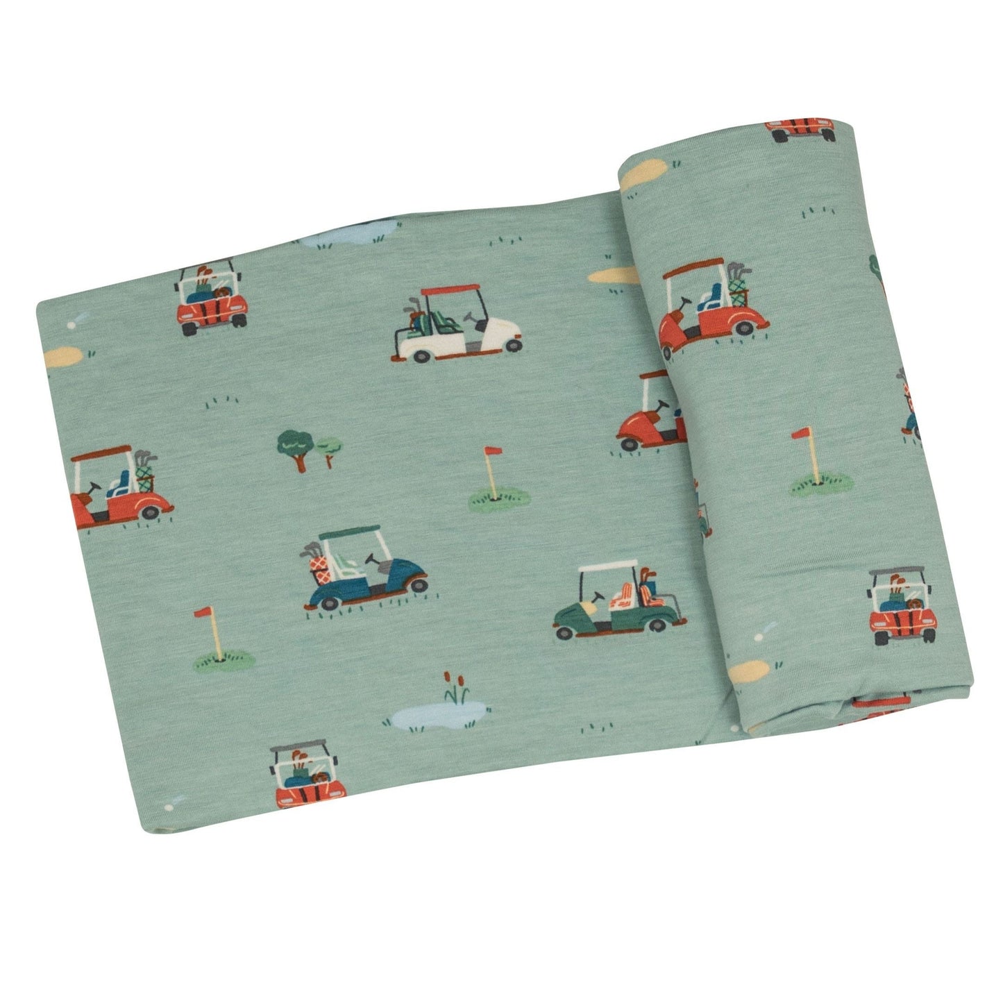 Stretch Swaddle, Golf Carts Green
