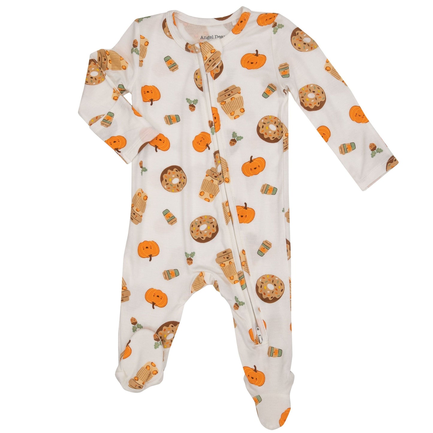 2-Way Zip Footie, Pumpkin Spice Latte