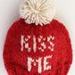 Valentine's Day Knit Pom Hat, Kiss Me