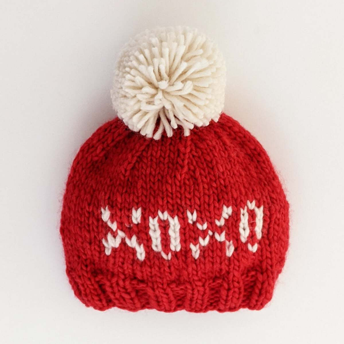 Red Valentino L0V3 Y06 Wool Knit Beanie Hat ViV Logo Beanie - Black or Red — Valentine main image 2