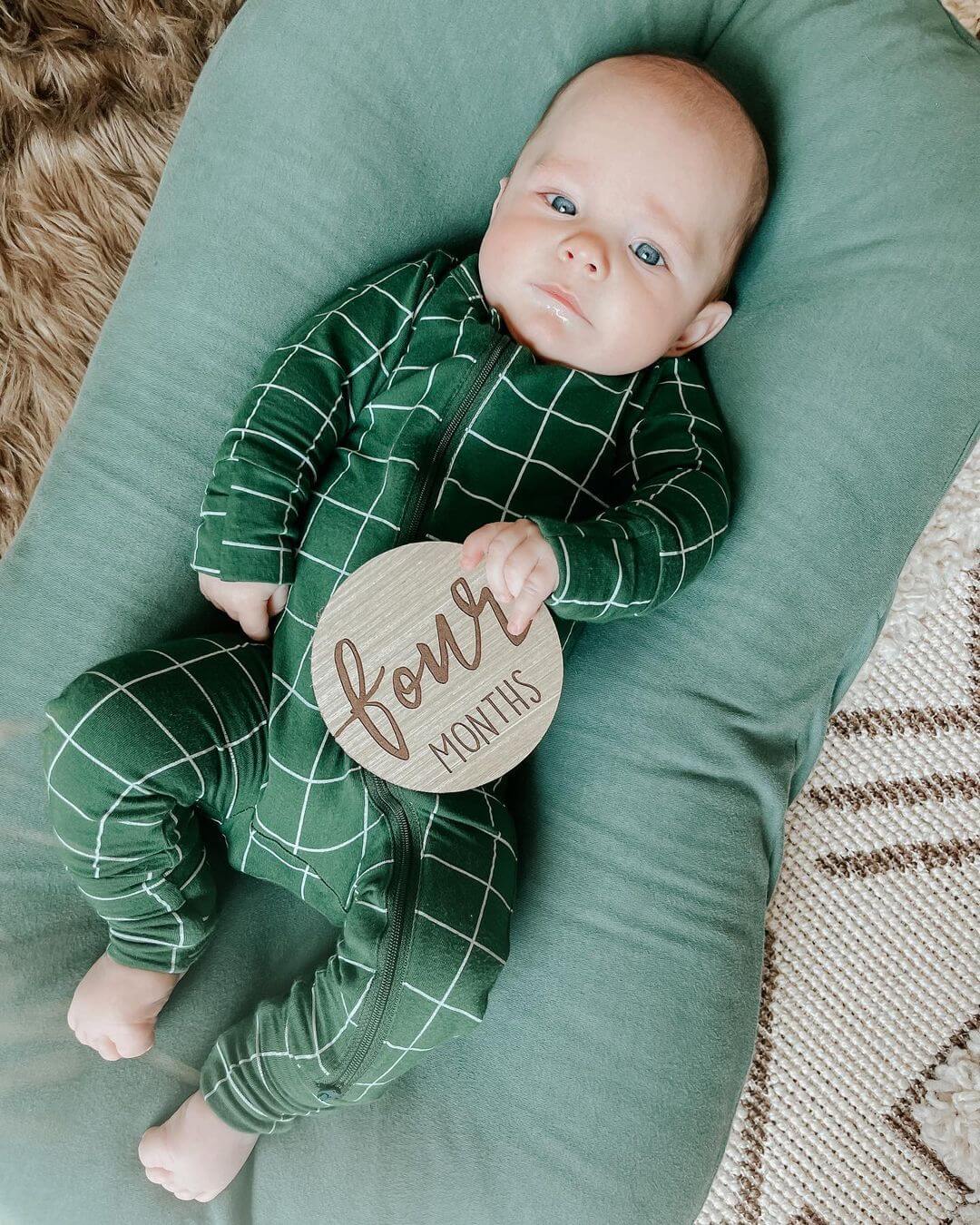 2-Way Convertible Zip Romper, Pine Windowpane