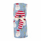 Blue Christmas Candy Cane Swaddle Blanket & Rattle Set