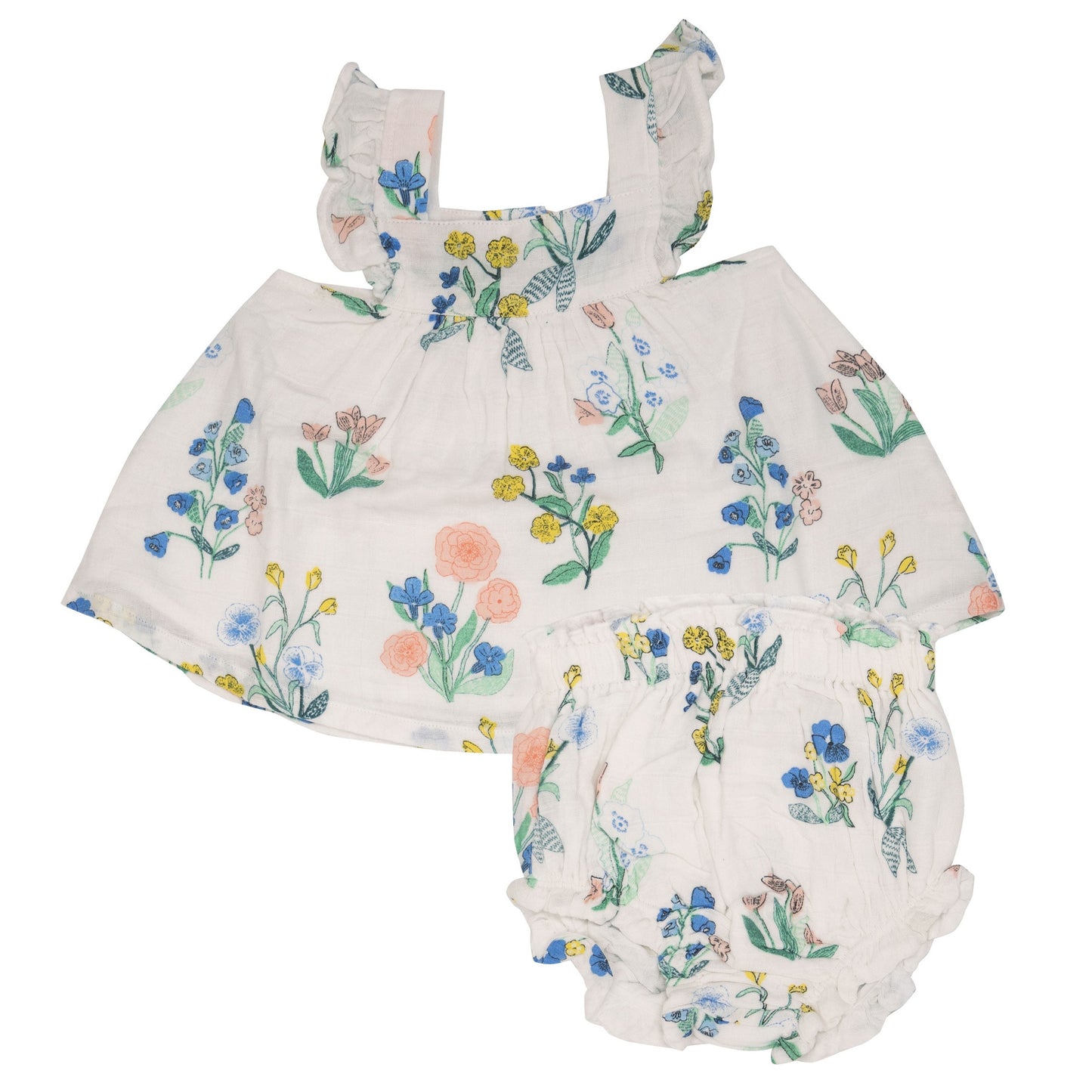 Butterfly Sleeve Pinafore Top & Bloomer, Urban Floral