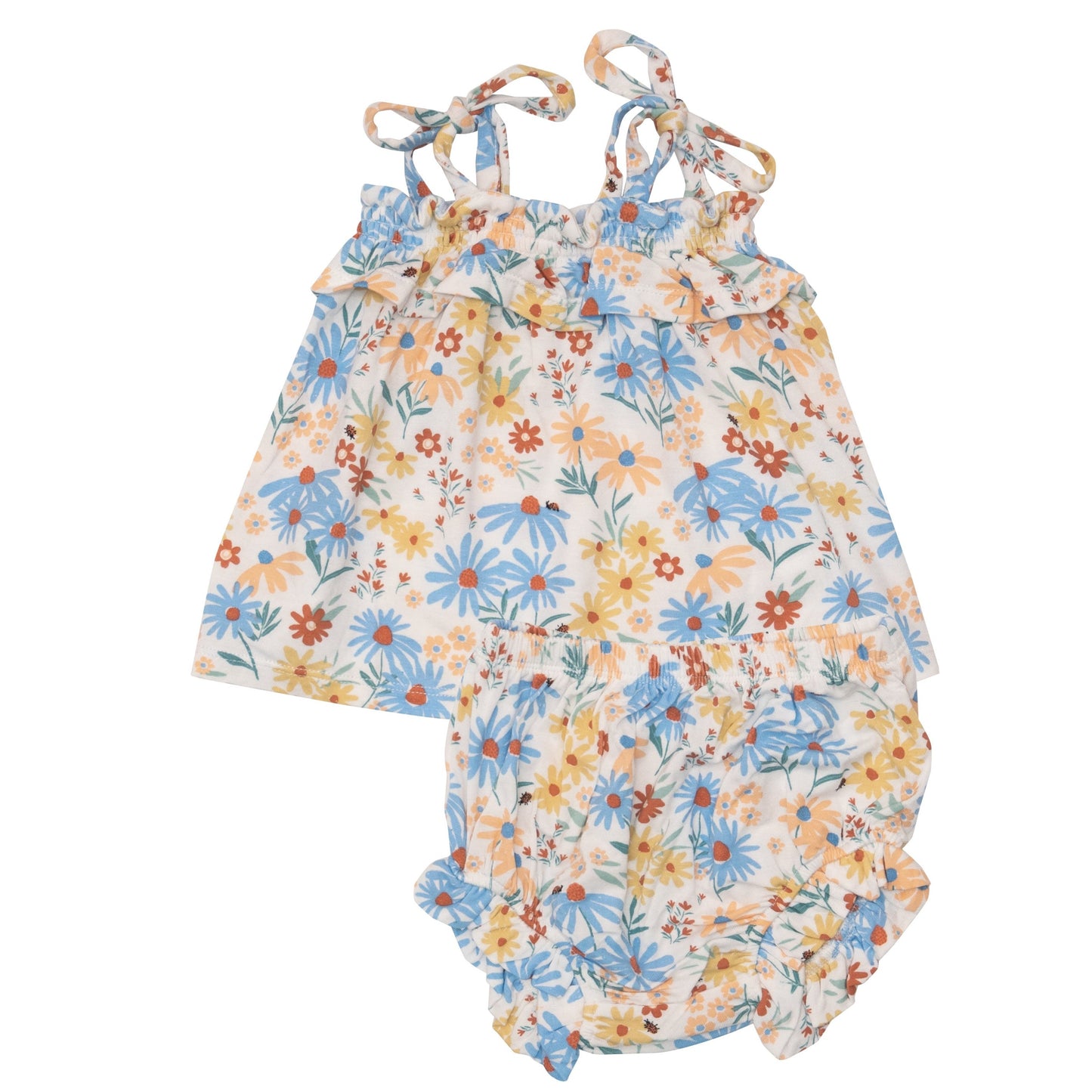 Ruffle Top & Bloomer Set, Coneflower