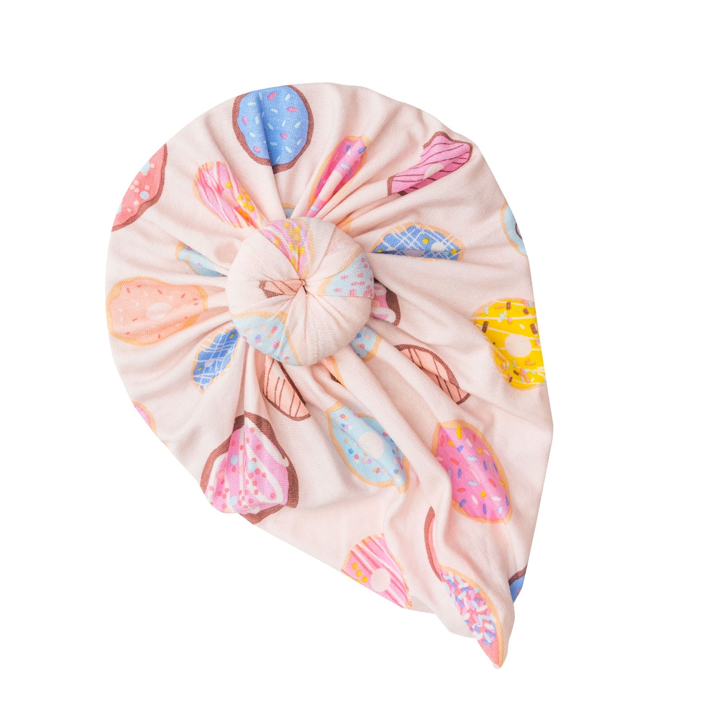 Knot Turban, Donuts Pink