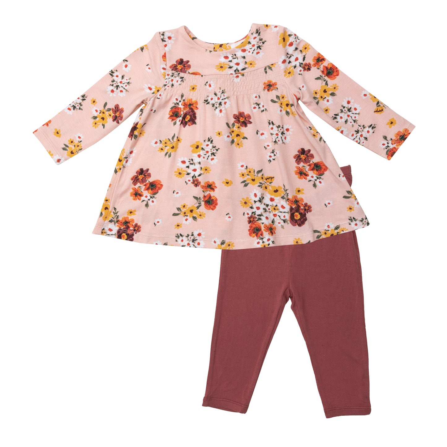 Smocked Top & Legging Set, Poppies & Daisies