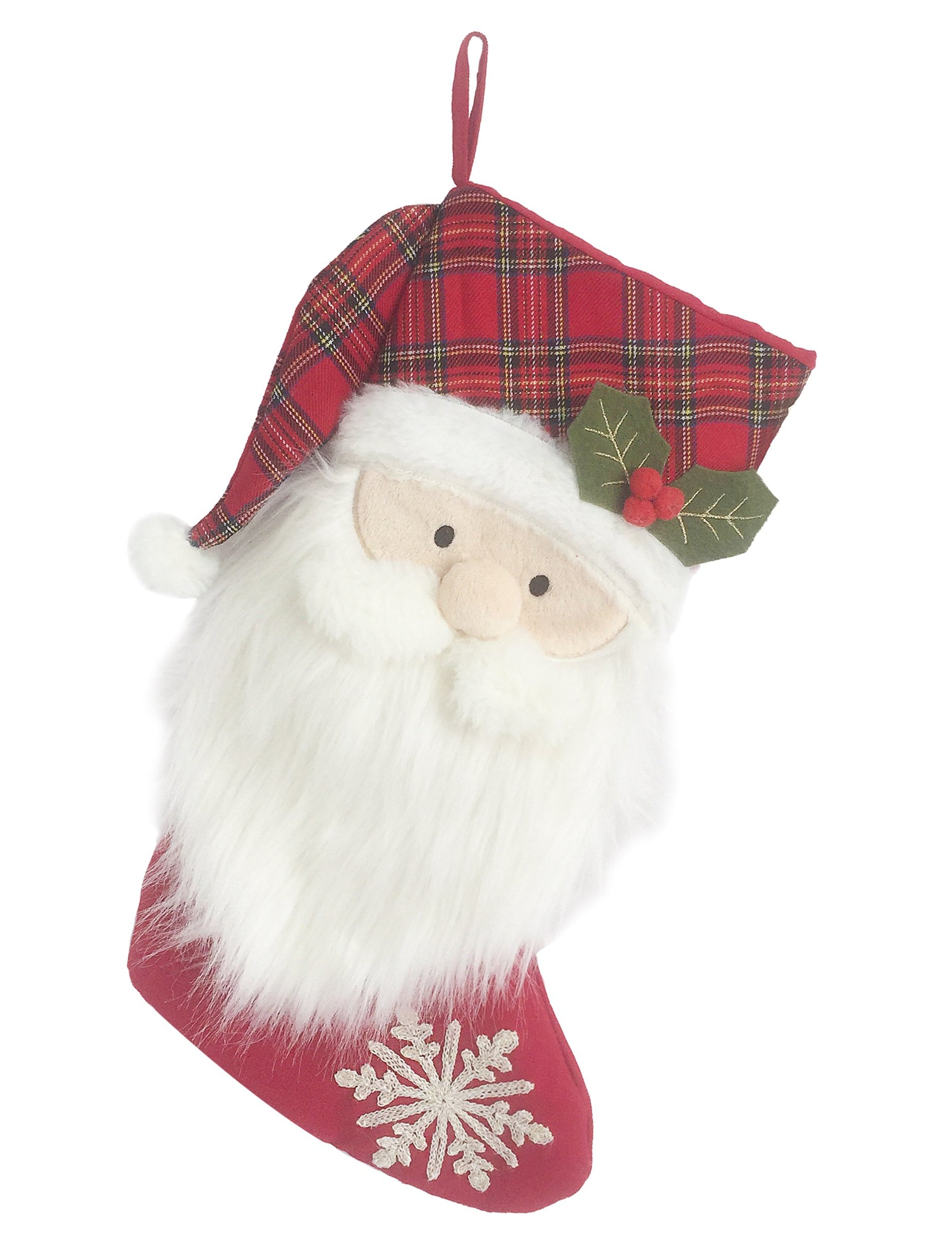 SpearmintLOVE’s baby Holiday Stocking, Tartan Santa