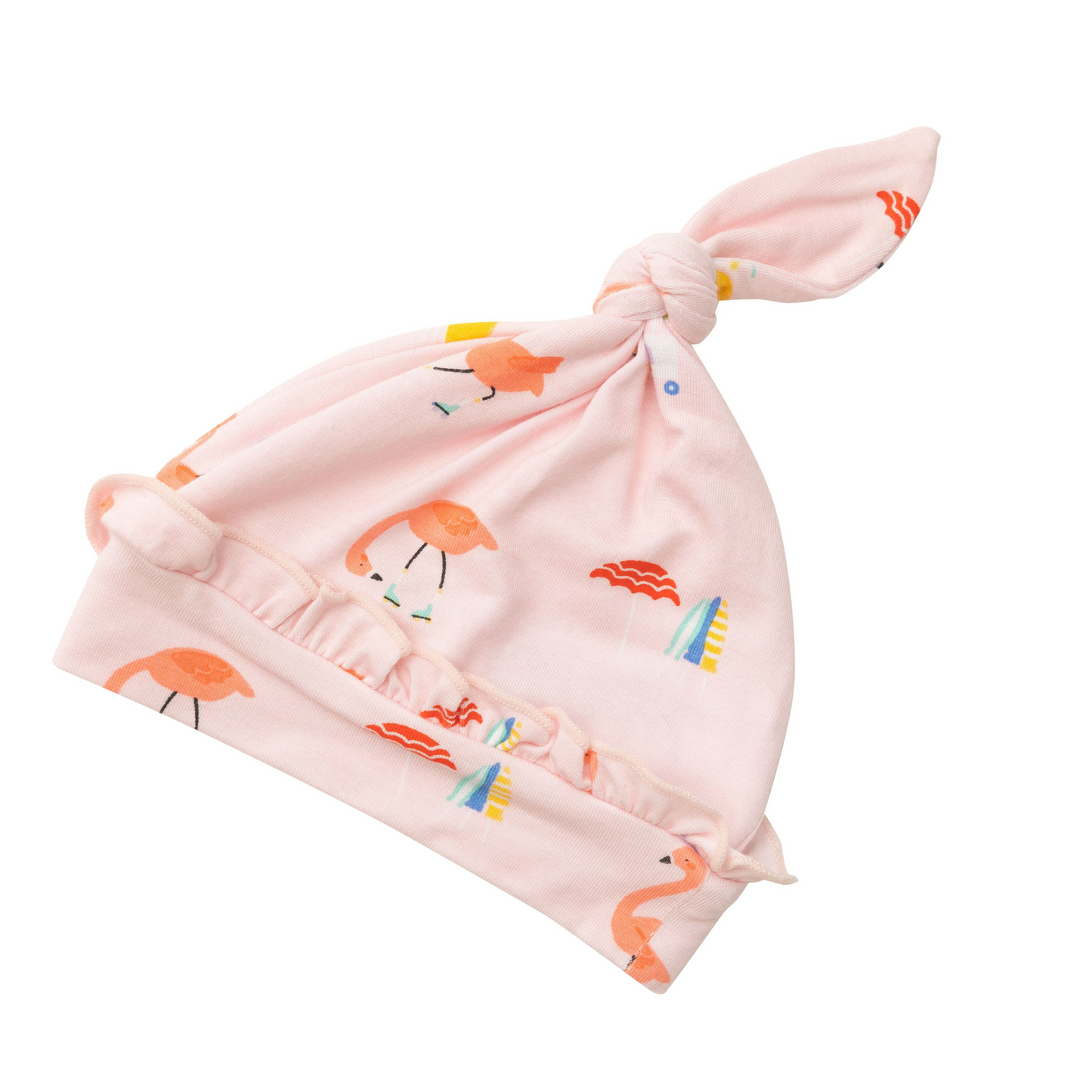 Knot Beanie, Boardwalk Flamingos