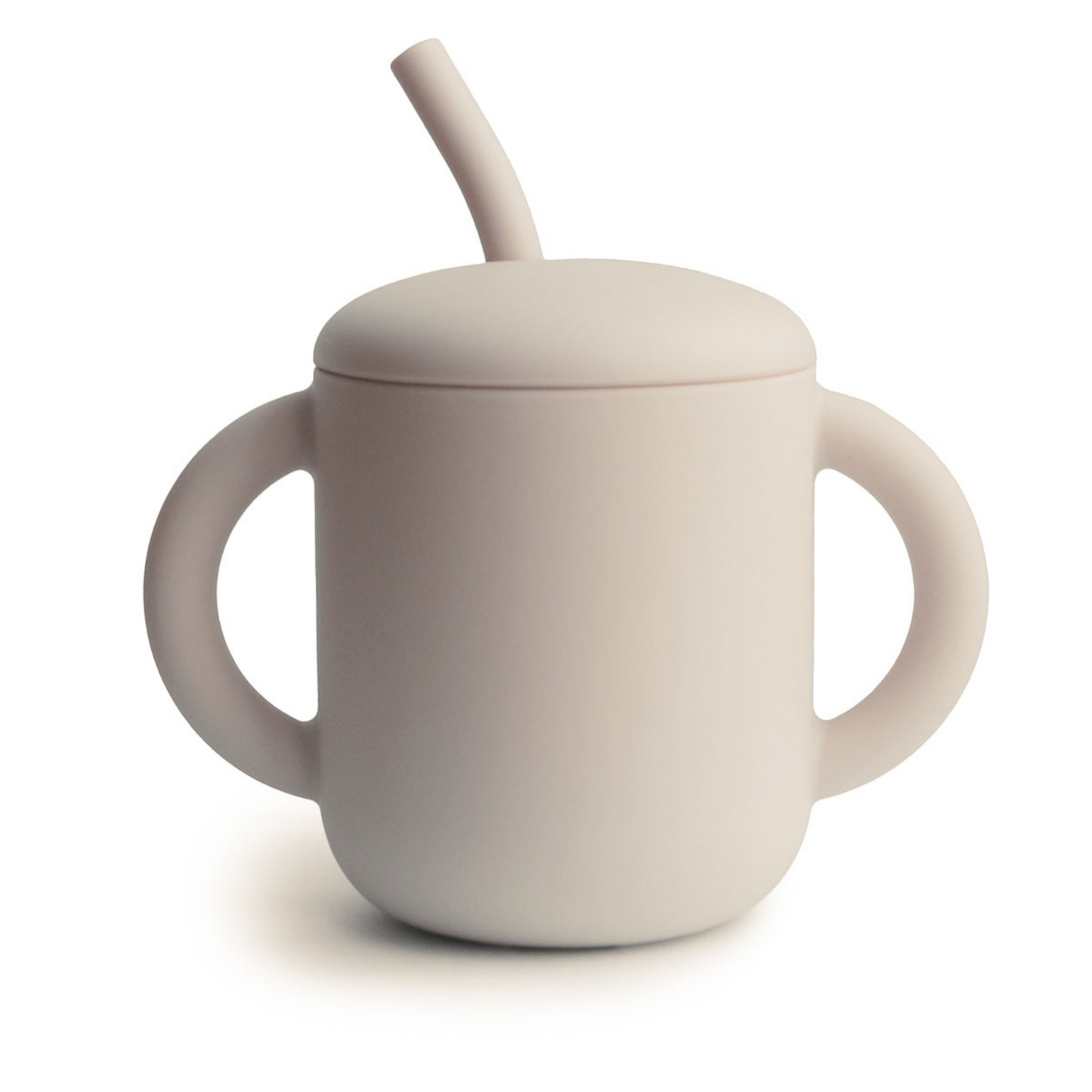 Silicone Training Cup with Straw, Shifting Sand