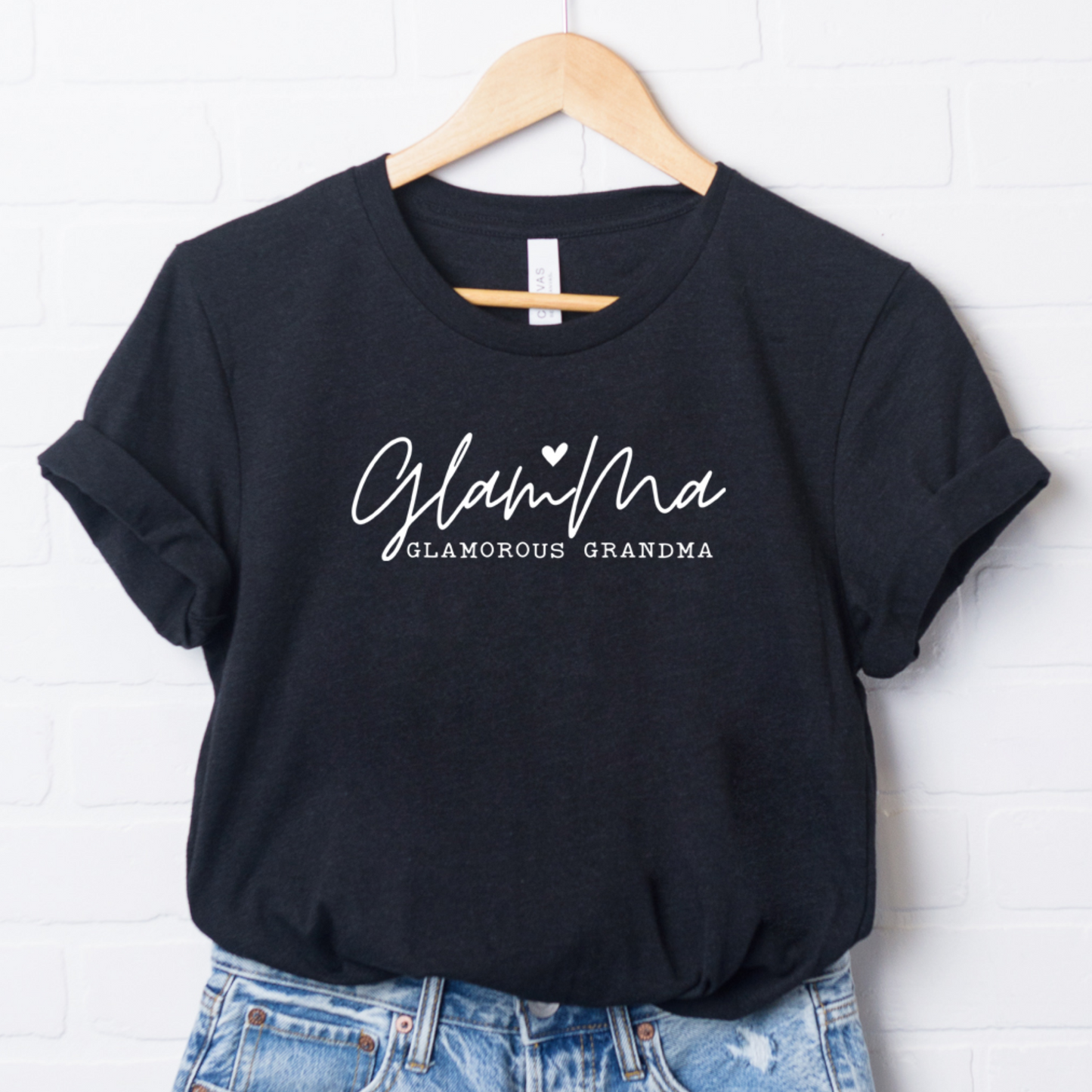GlamMa Women's Graphic Tee, Black