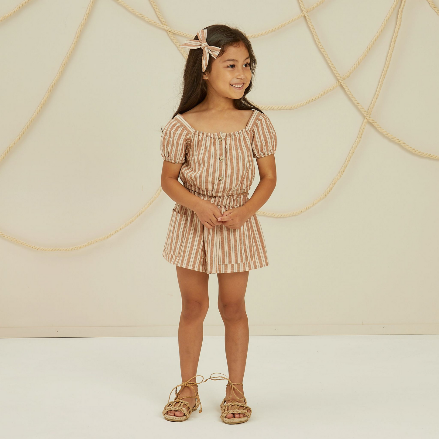 Rylee & Cru Skipper Top, Stone Stripe